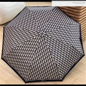 Dior  logo pattern umbrella for sun &amp; rain navy blue (XA-873576)