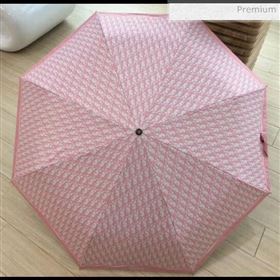 Dior logo pattern umbrella for sun &amp; rain pink (XA-873577)