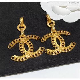 Chanel CC Gold Metal Earrings 05 2020 (YF-20040630)