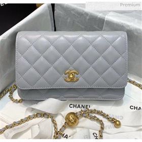 Chanel Metal Wallet on Chain WOC Bag AP1450 Grey 2020 (JY-20040719)