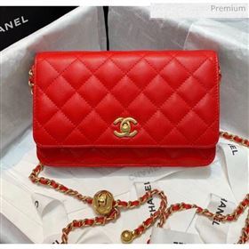 Chanel Metal Wallet on Chain WOC Bag AP1450 Red 2020 (JY-20040720)