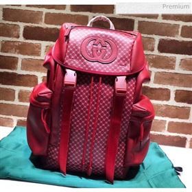 Gucci GG Leather Backpack 536413 Red (DLH-20040740)