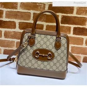 Gucci GG Supreme canvas 1955 Horsebit Small Top Handle Bag 621220 2020 (DLH-20040741)