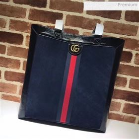 Gucci Ophidia Suede Large Tote 519335 Deep Blue (DLH-20040745)