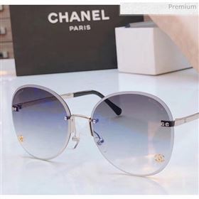 Chanel Round Sunglasses Light Grey 36 2020 (A-20040966)