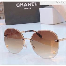 Chanel Round Sunglasses Brown 38 2020 (A-20040969)