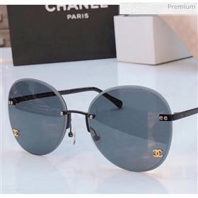 chaneI Round Sunglasses Black 39 2020 (A-20040970)