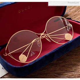 Gucci Round-frame Metal Sunglasses Gold 157 2020 (A-20041118)