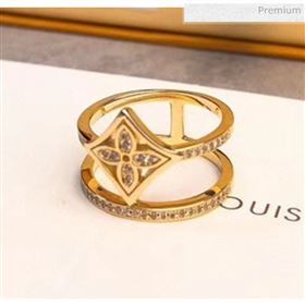 Louis Vuitton Idylle Blossom Two-Row Ring Gold 2020 (YF-20040709)