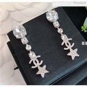 Chanel Silver Crystal Earrings 55 2020 (YF-20040684)