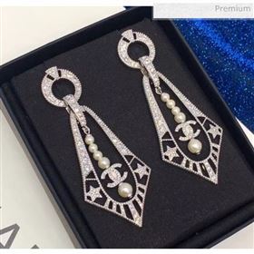 Chanel Silver Crystal Earrings 56 2020 (YF-20040685)