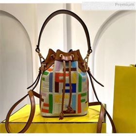 Fendi Mon Tresor Mini Bucket Bag in Multicolor FF Canvas 2020 (CL-20041366)