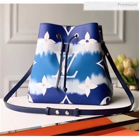 Louis Vuitton LV Escale NéoNoé MM Drawstring Bucket Bag M45126 Blue 2020 (K-20041738)