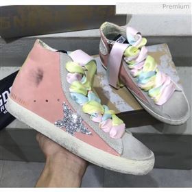 Golden Goose GGDB Calfskin Star Sneaker Pink/Silver Glitter 2020 (13-20041642)