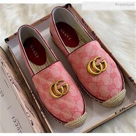 Gucci GG Matelassé Canvas Espadrille Pink 2020 (HB-20041411)