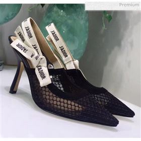 Dior JAdior Slingback Fishnet Pump With 9.5cm Heel Black 2020 (JC-20041816)