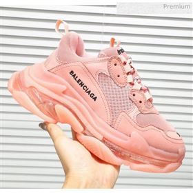 Balenciaga Triple S Clear Outsole Sneakers Pink 2019 (HZ-20041702)