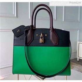 Louis Vuitton City Steamer MM Bag In Smooth Calfskin M42188 Green/Black (K-20041435)