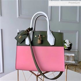 Louis Vuitton City Steamer PM Bag In Smooth Calfskin M42188 Pink/Green (K-20041829)