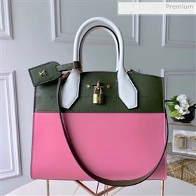 Louis Vuitton City Steamer MM Bag In Smooth Calfskin M42188 Pink/Green (K-20041828)