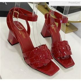 Saint Laurent Patent Leather Sandal With 6.5cm Heel Red 2020 (ME-20042006)