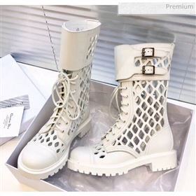 Dior D-Trap Matte Calfskin Low Boot Off- White 2020 (RS-20042002)