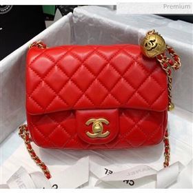 Chanel Lambskin &amp; Gold-Tone Metal Flap Bag AS1786 Red 2020 (SS-20042239)
