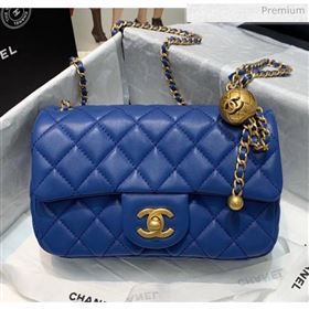 Chanel Lambskin &amp; Gold-Tone Metal Flap Bag AS1787 Blue 2020 (SS-20042241)