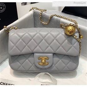 Chanel Lambskin &amp; Gold-Tone Metal Flap Bag AS1787 Grey 2020 (SS-20042244)