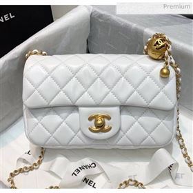 Chanel Lambskin &amp; Gold-Tone Metal Flap Bag AS1787 White 2020 (SS-20042247)