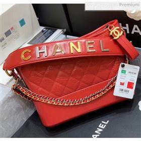 Chanel Medium CHANELS GABRIELLE Hobo Bag in Aged Calfskin AS1582 Red 2020(Top Quality) (SY-20042231)