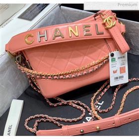 Chanel Samll CHANELS GABRIELLE Hobo Bag in Aged Calfskin AS0865 Pink 2020(Top Quality) (SY-20042234)