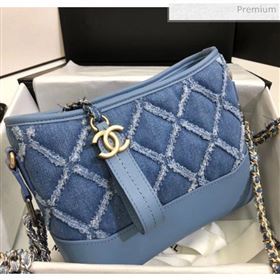 Chanel CHANELS GABRIELLE Small Hobo Bag In Denim &amp; Calfskin A91810 Blue 2020 (SS-20042115)