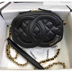 Chanel Lambskin Camera Case Clutch Bag With Big CC Logo AS1757 Black 2020 (SS-20042217)