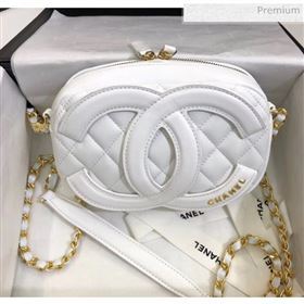 Chanel Lambskin Camera Case Clutch Bag With Big CC Logo AS1757 White 2020 (SS-20042218)
