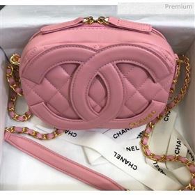 Chanel Lambskin Camera Case Clutch Bag With Big CC Logo AS1757 Pink 2020 (SS-20042219)