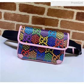 Gucci GG Psychedelic Belt Bag 598113 Pink 2020 (DLH-20043042)