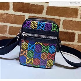 Gucci GG Psychedelic Shoulder Messenger Bag 598103 Black/Multicolor 2020 (DLH-20043040)