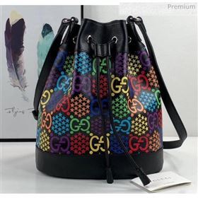 Gucci GG Psychedelic Bucket bag 598149 Black/Multicolor 2020 (DLH-20043035)