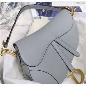 Dior Saddle Bag in Grainy Calfskin Grey Stone 2020 (XXG-20042944)