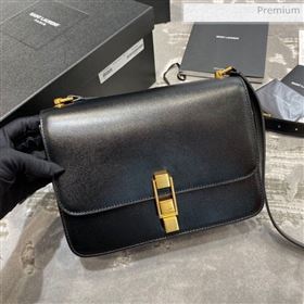 Saint Laurent Carre Satchel Box Bag in Smooth Leather 585060 Black 2019 (JD-0022422)