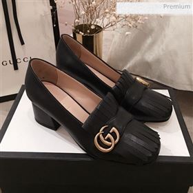 Gucci Leather GG Fringe Pumps 408208 Black 2019 (KL-0022523)