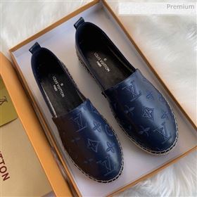 Louis Vuitton Monogram Embroidered Espadrilles Blue 2019 (For Women and Men) (MD-0022503)