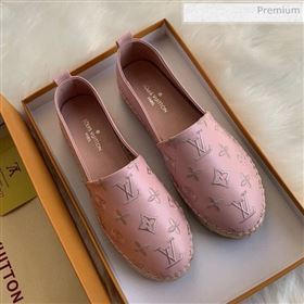 Louis Vuitton Monogram Embroidered Espadrilles Pink 2019 (For Women and Men) (MD-0022501)