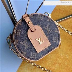 Louis Vuitton Boite Chapeau Necklace Monogram Canvas Round Chain Clutch M68570 Nude 2020 (KI-0022312)