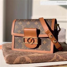Louis Vuitton Mini Dauphine Monogram Canvas Shoulder Bag M44580 Coffee 2019 (KI-0022302)