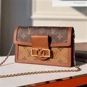 Louis Vuitton Dauphine Chain Wallet WOC Monogram Reverse Canvas M68746 2019 (KI-0022303)