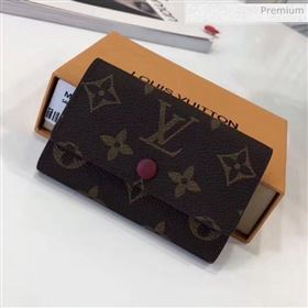 Louis Vuitton Monogram Canvas 6 Key Holder M60701 Fuchsia (KI-0022401)