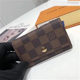 Louis Vuitton Damier Ebene Canvas 6 Key Holder N62630 (KI-0022404)