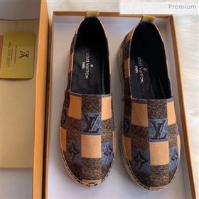 Louis Vuitton Damier Monogram Denim  Espadrilles Yellow 2020   (MD-0022512)